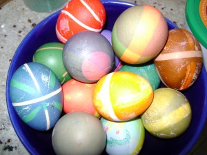 colored eggs