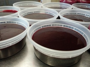 black currant coulis