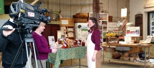 laura talking lard in farmstand with wcax