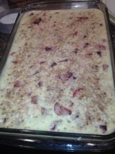 Uncooked Root Veggie Bread Pudding