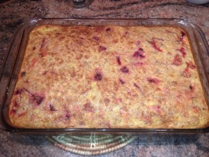 Baked Root Veggie Bread Pudding