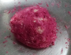 beet biscuit settling dough