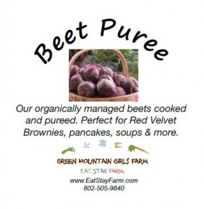 beet puree label