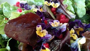 spring salad with flowers 2