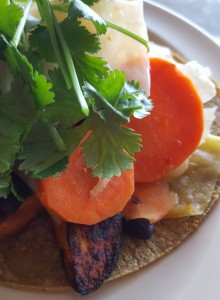 cilantro pickled carrot taco on all souls tortilla photo from all souls