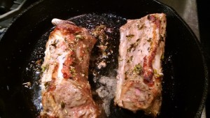 roasted goat loin